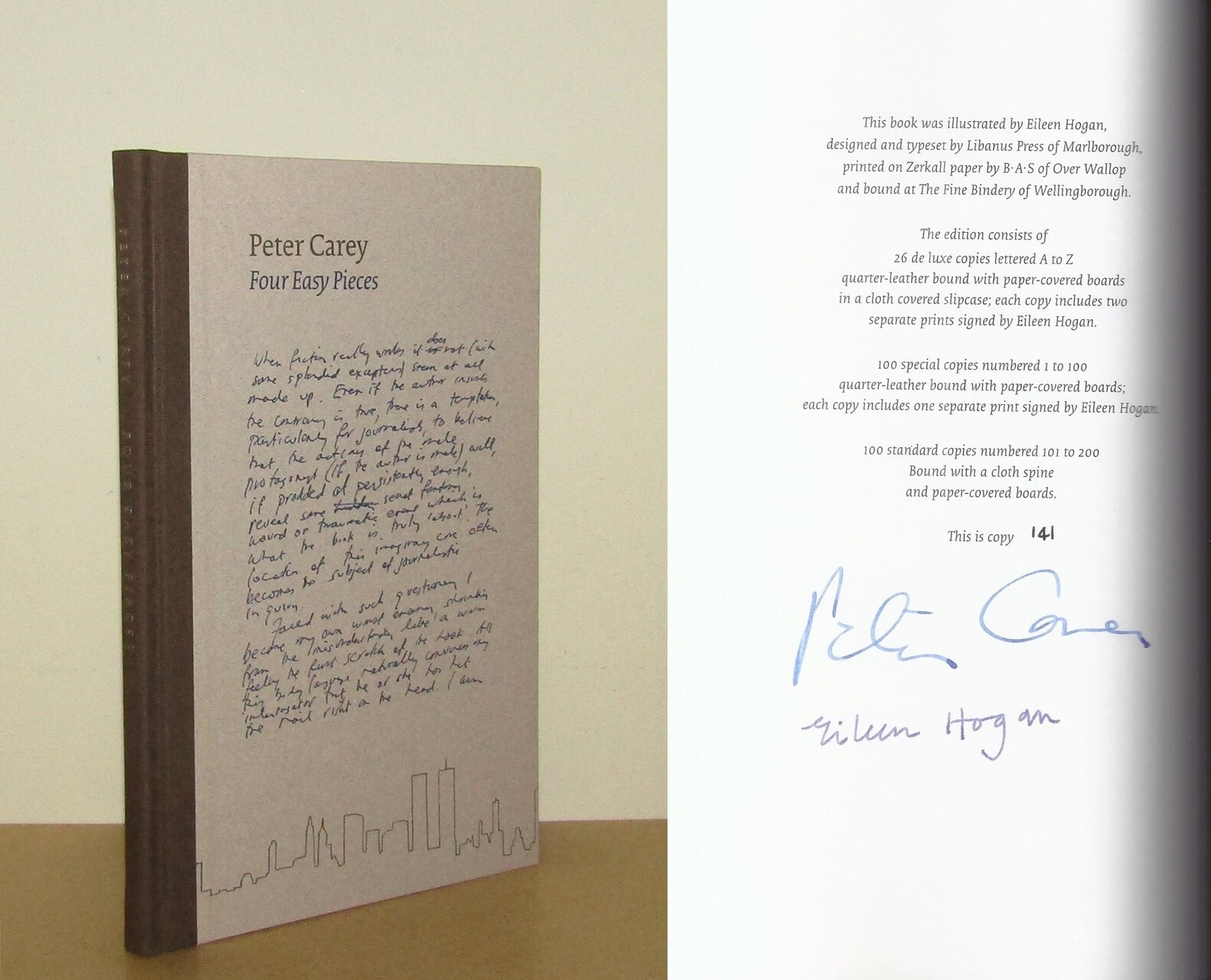 Peter Carey – Four Easy Pieces – Signed – 1st/1st (2002 Ltd First Edition)