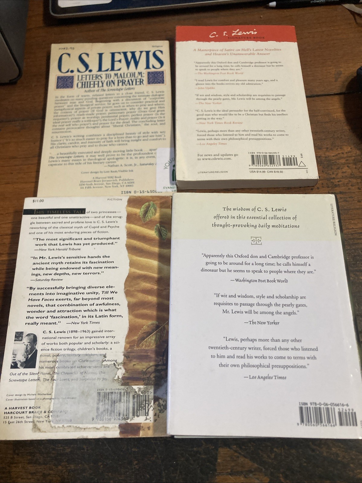 Cs Lewis 4 Book Lot