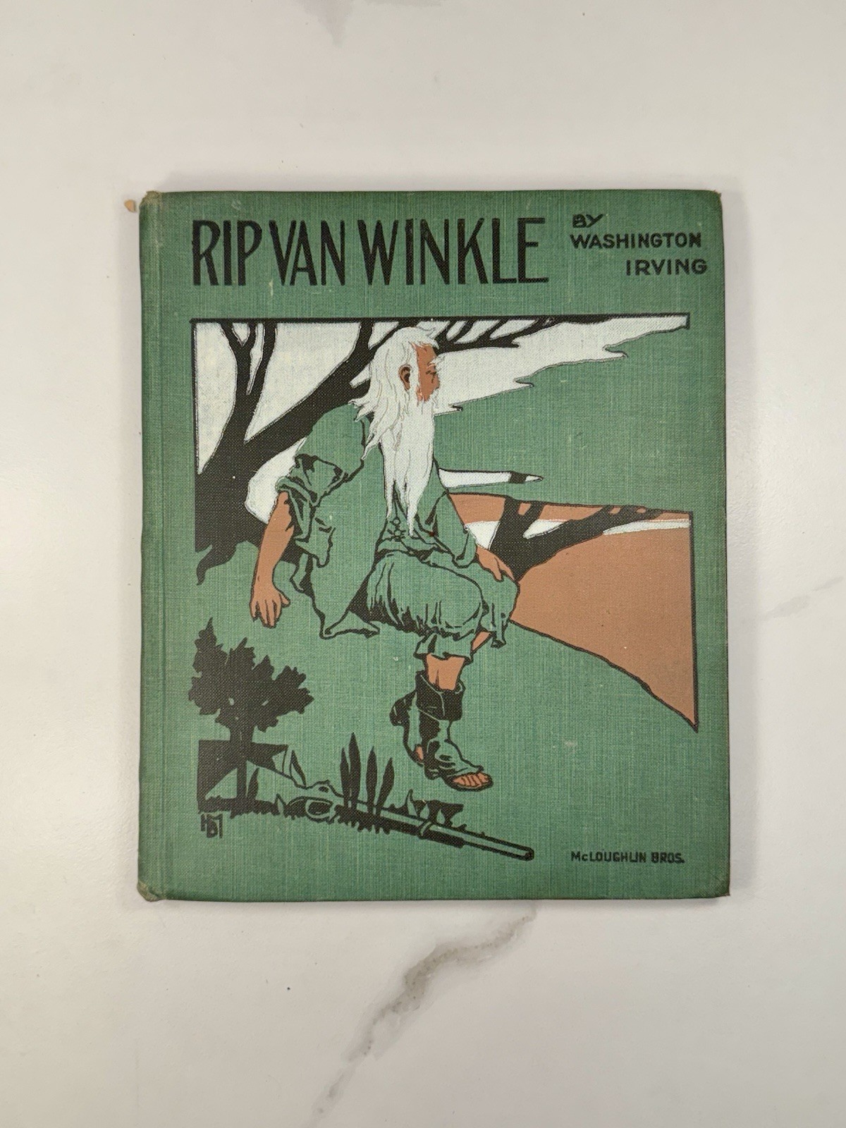 Antique 1905 Rip Van Winkle Washington Irving HC McLoughlin Bros Illustrated
