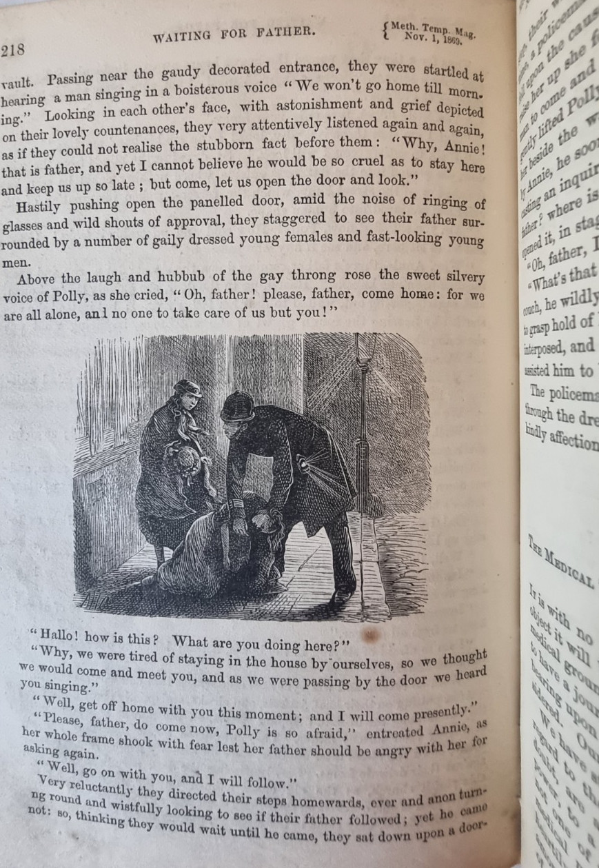 1868 Methodist Temperance Magazine First Year Vol 1 Half Leather Wesleyan