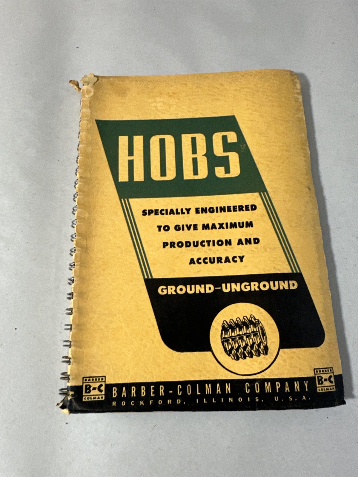 Vintage HOBS Milling Cutter Handbook Barber Colman Machine Tools First Edition