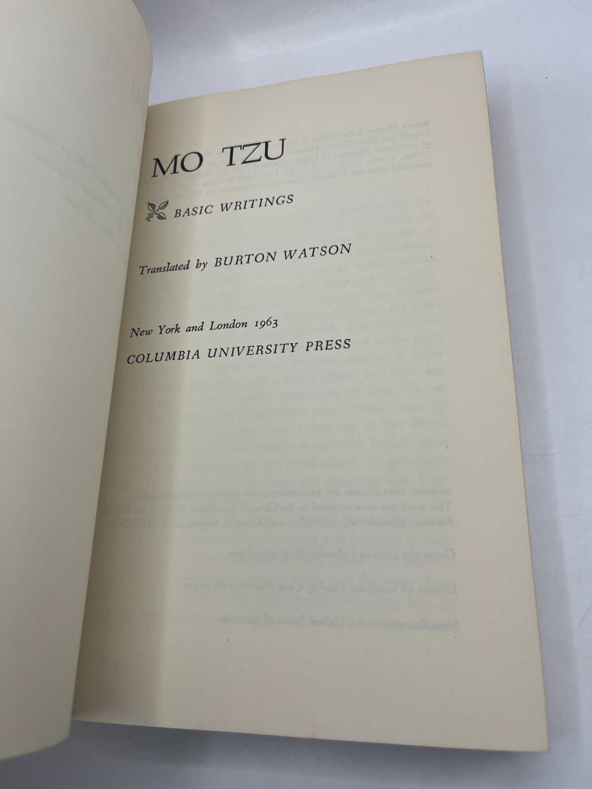 Hsun Tzu, Mo Tzu ~ basic writings, Burton Watson, Lot of 2, Chinese philosophy