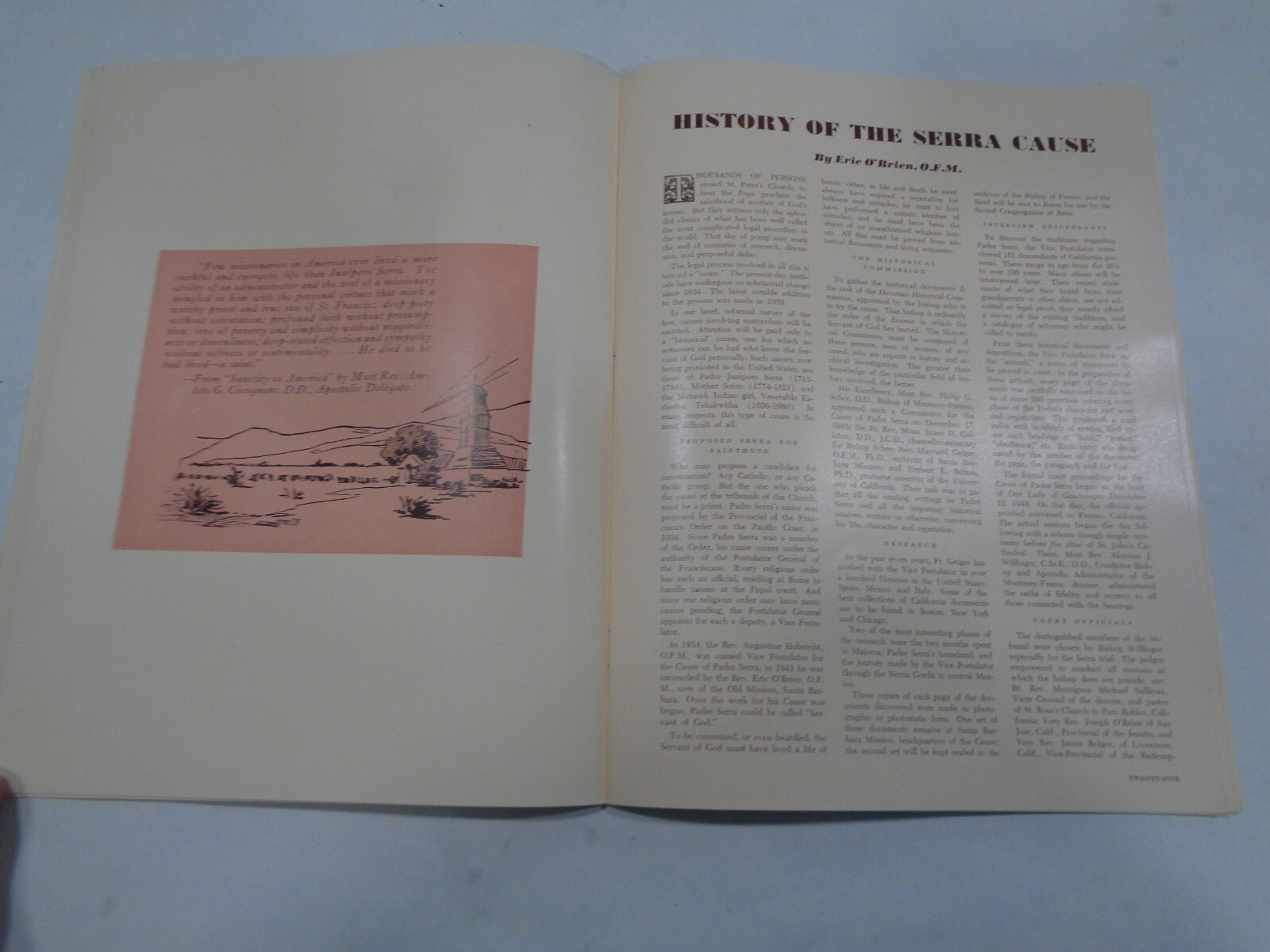Padre Junipero Serra and the California Missions 1949 Travel Booklet History