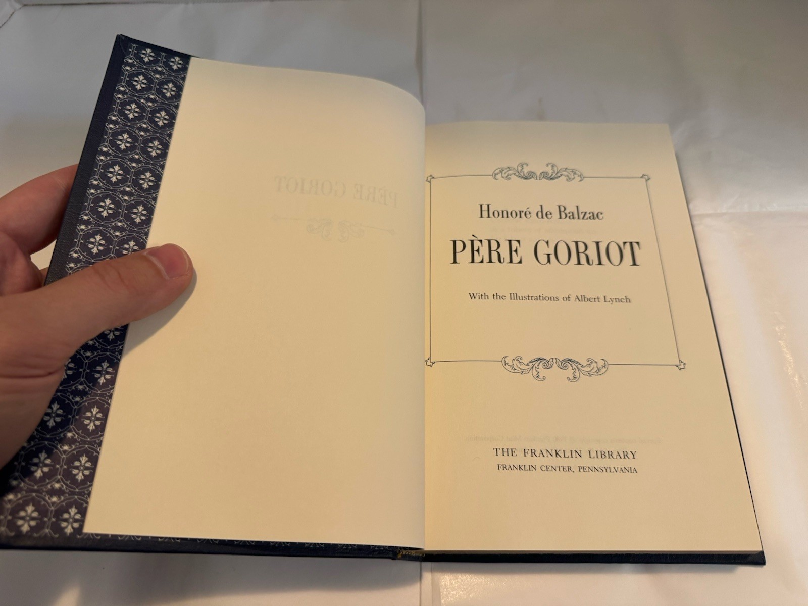 FRANKLIN LIBRARY Pere Goriot, Honore de Balzac 1980 Blue Gold Gilded EXCELLENT