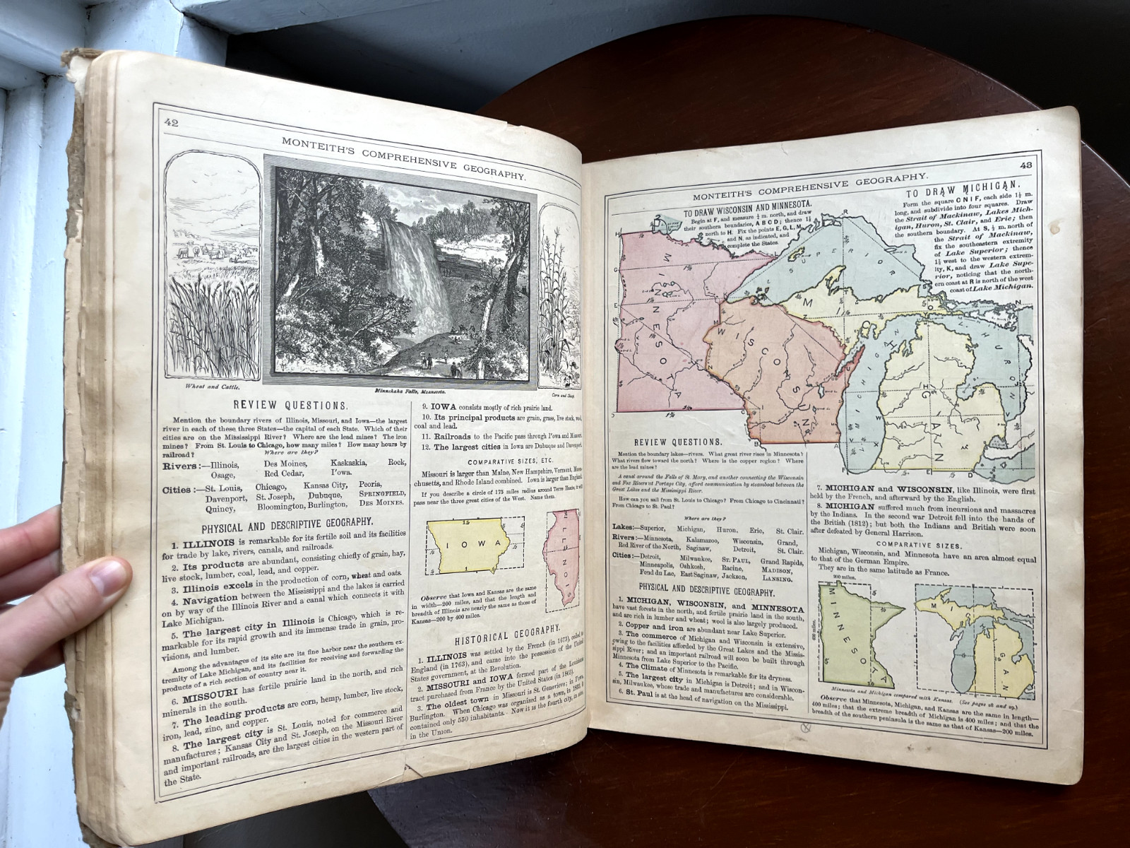 Antique Maps 1882 Monteith’s Comprehensive Geography Pacific Coast Edition
