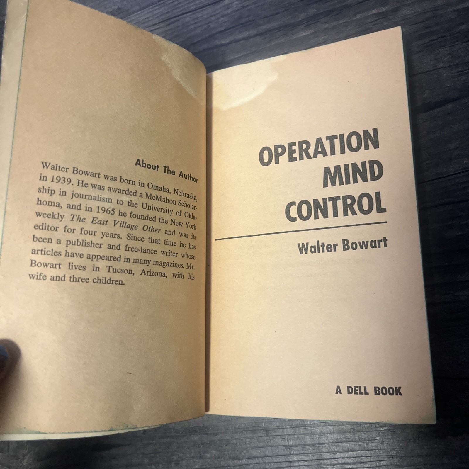 Operation Mind Control by W. H. Bowart PB First Thus Very Good 1978
