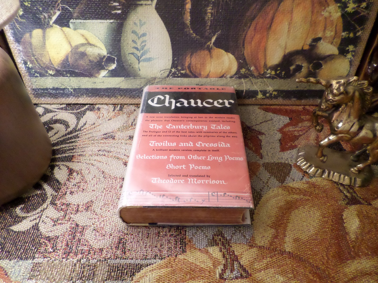 The Portable Chaucer 1953 Geoffrey Chaucer Vintage Hardcover /w Dust Jacket