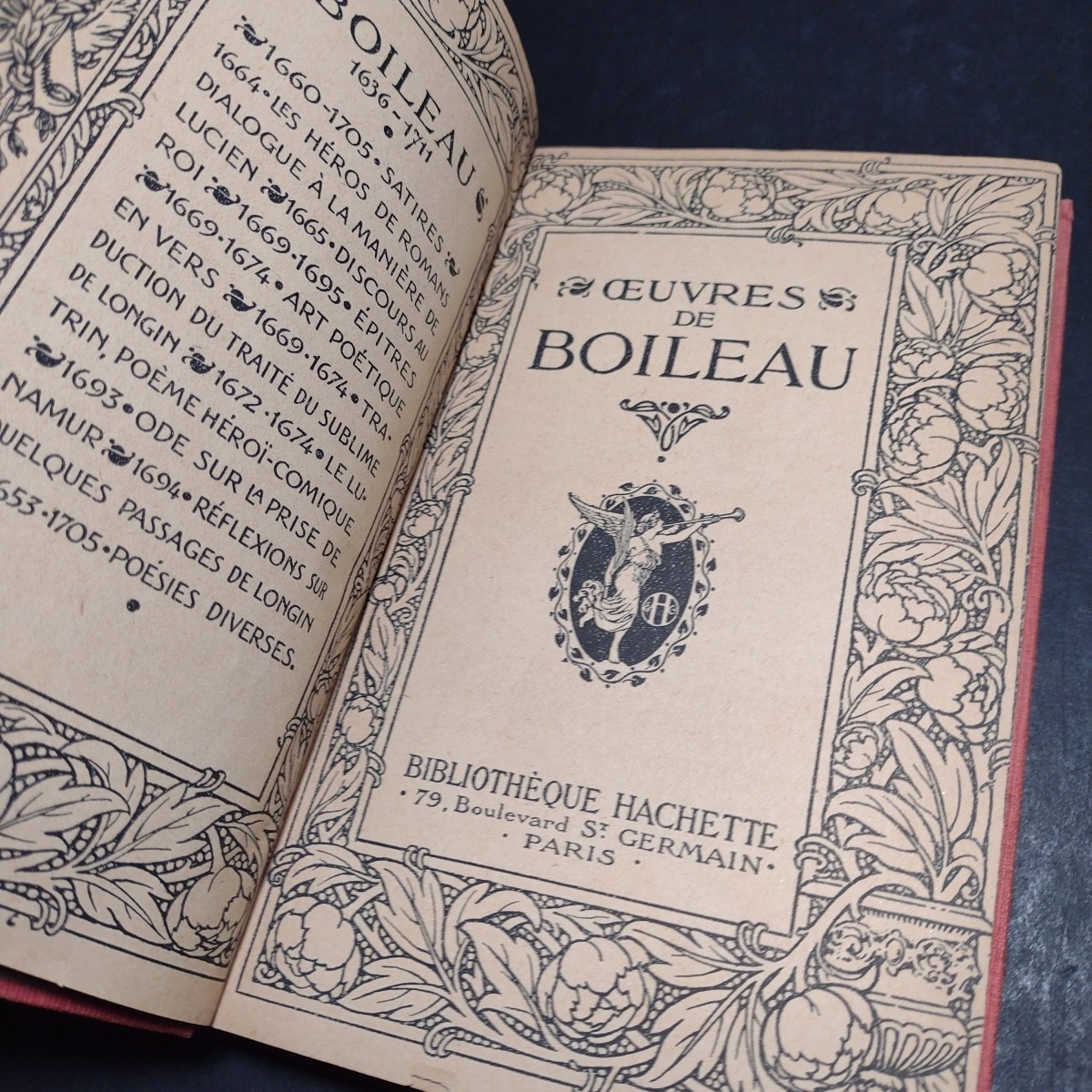 Oeuvres de Boileau, Boileau -Bibliotheque Hachette French Hardcover