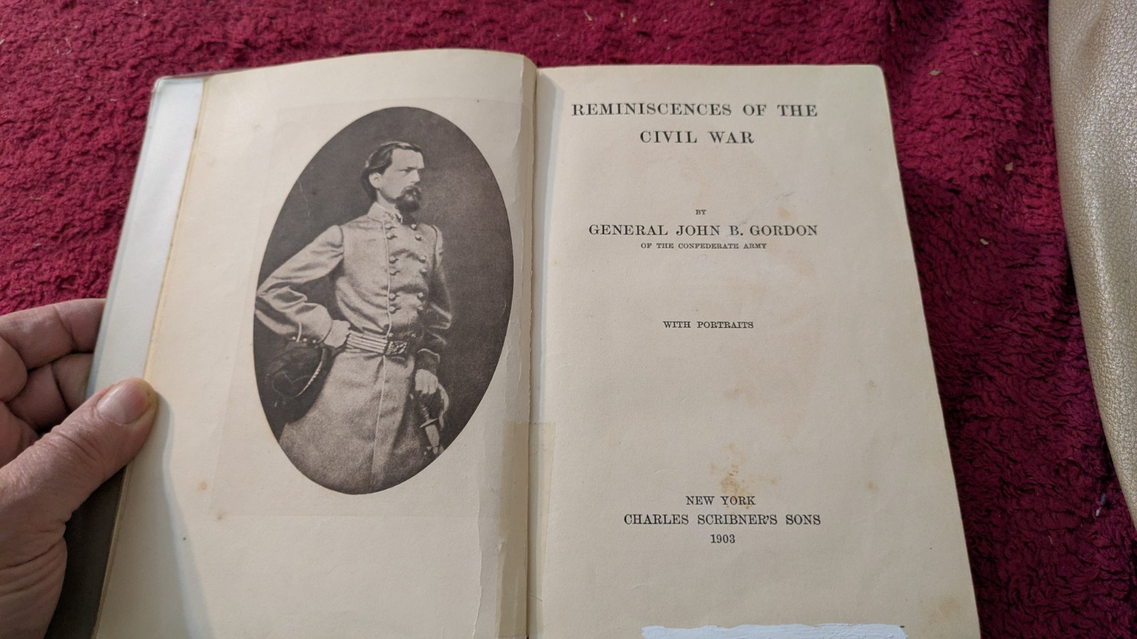 Reminiscences of the Civil War John B Gordon Confederate General 1903 Hardcover