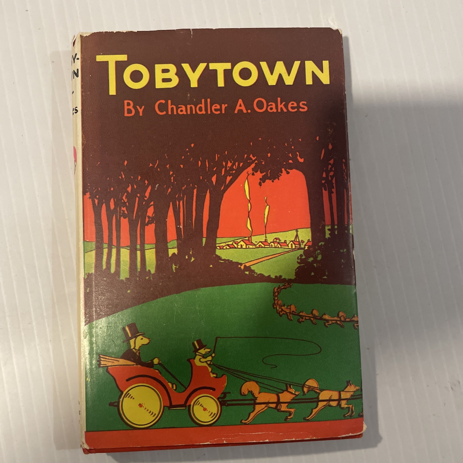 Chandler Oakes 1st Ed Tobytown Imaginary Town of Cats & Dogs Hardcover w/Jacket