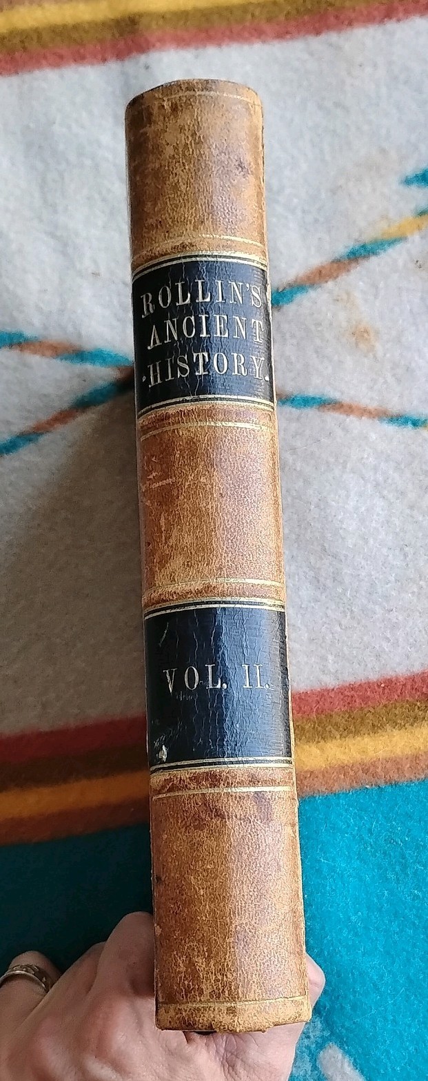 Ancient History by Charles Rollins Volume II-Harper & Brothers 1861-Leather Bnd