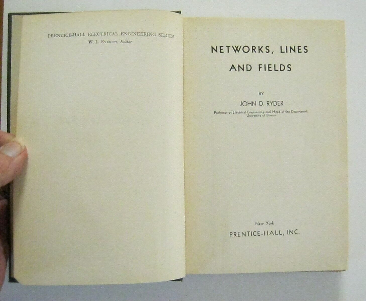 Networks Lines and Fields John D Ryder Prentice Hall 1950