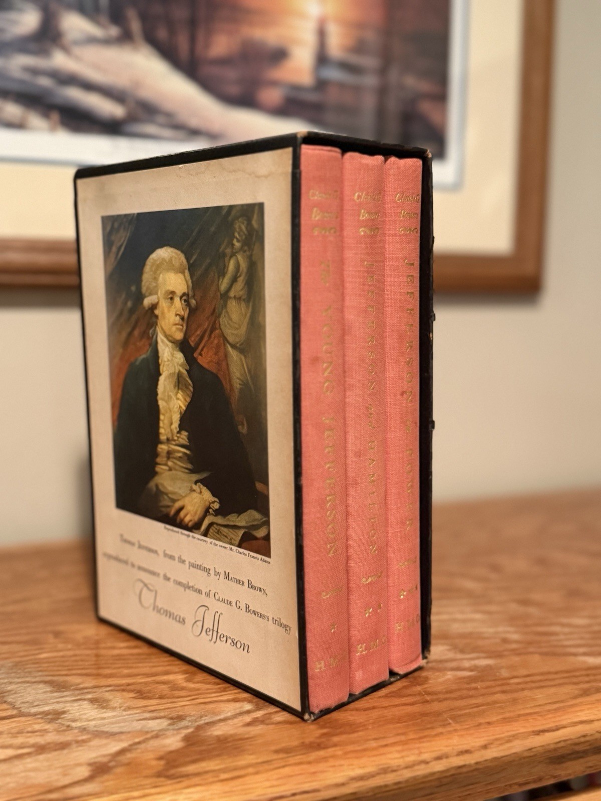 Thomas Jefferson TRILOGY Claude Bowers Power Young Hamilton 1945 Riverside Box