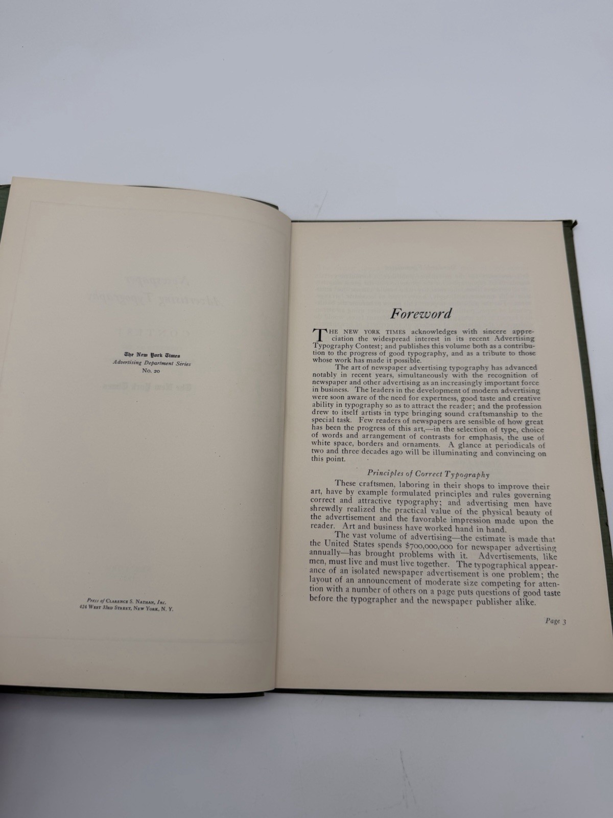 1925 Newspaper Advertising Typography New York Times Printing Design Book
