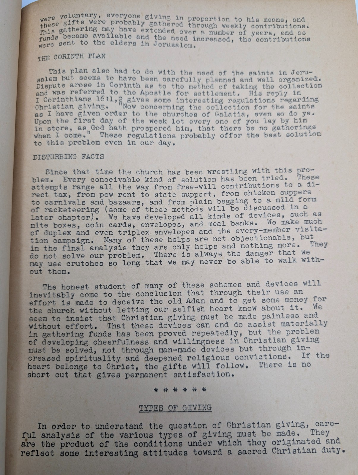 c1960s NOT YOURS BUT YOU Christian Giving Handbook Stewardship Wm G Sodt Book