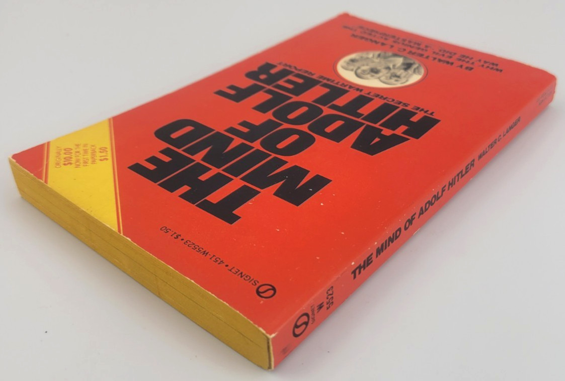Mind of Adolf Hitler Walter Langer 1973 OSS Secret Report Signet Paperback Book