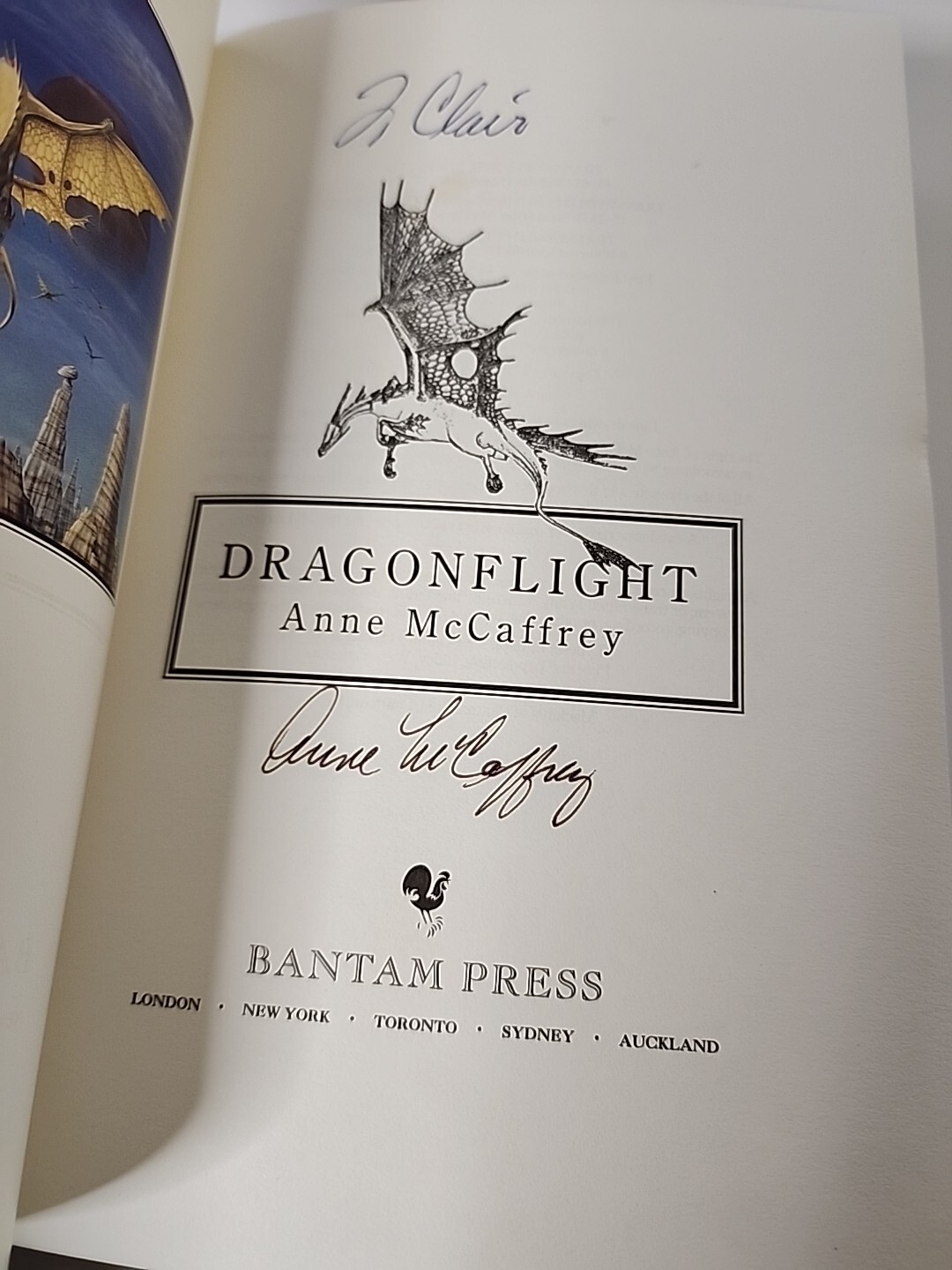 Anne McCaffrey DRAGONFLIGHT Signed 30th Anniversary SPECIAL EDITION HC Slipcover