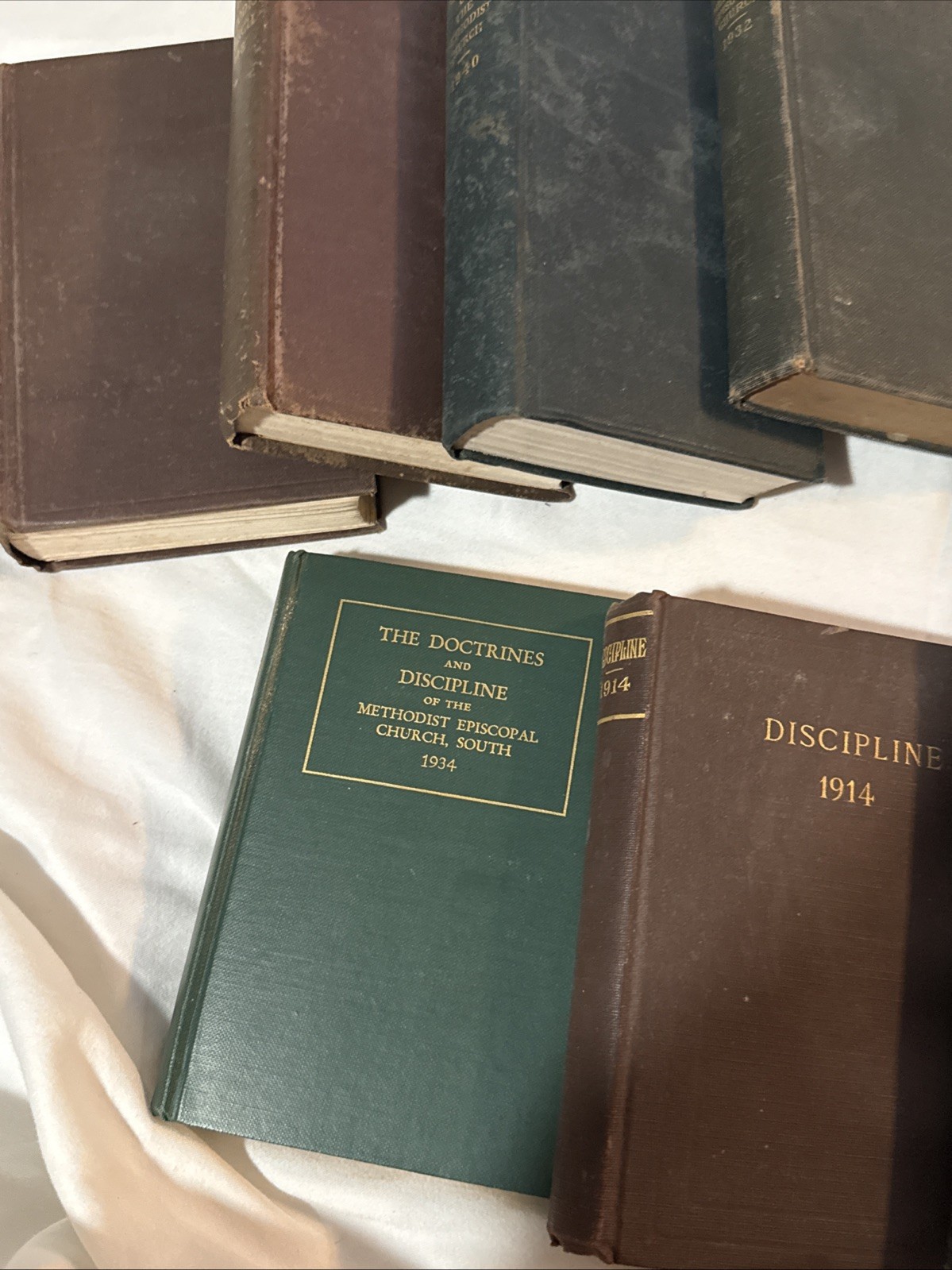 Antique Books Lot of 9: Discipline of The Methodist Church 1904-1952