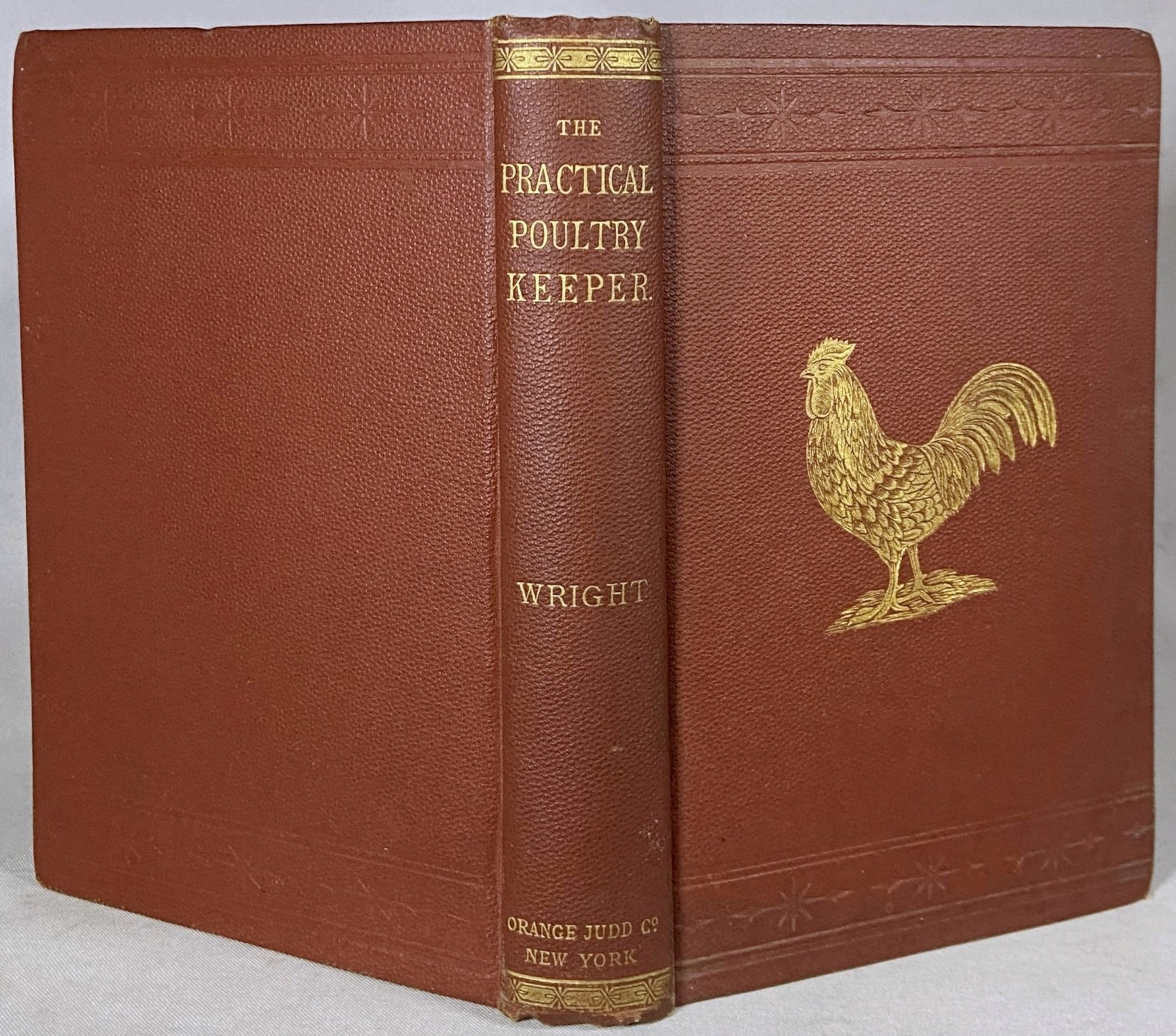 1880s THE PRACTICAL POULTRY KEEPER Farming & Natural History WRIGHT Antique Book