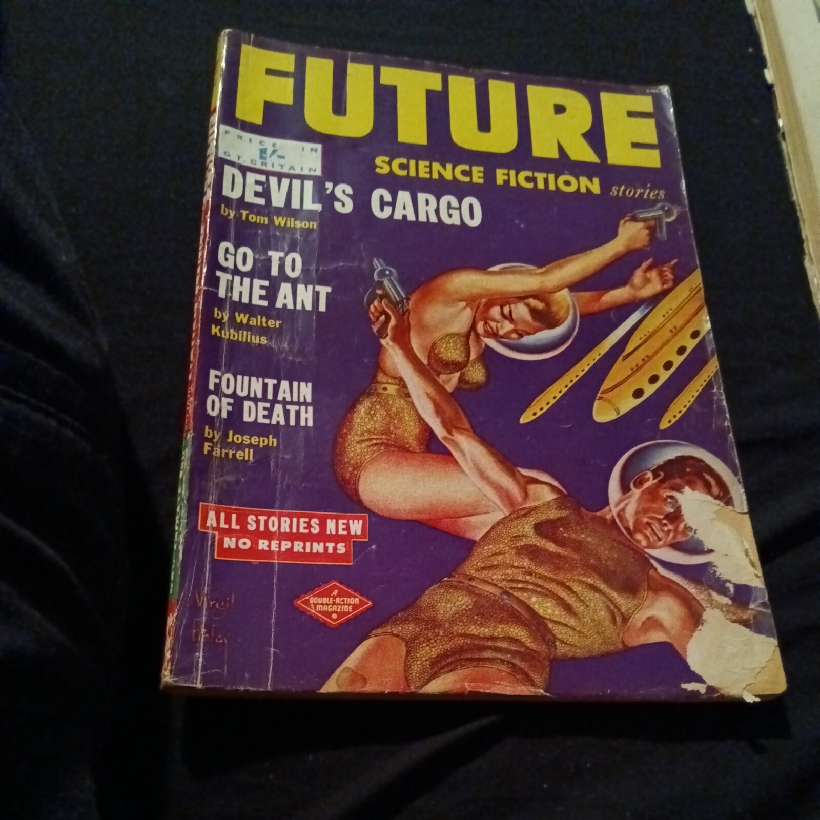 Pulp FUTURE SCIENCE FICTION STORIES (UK) #7 Walter Kubilius 1952 Virgil Finlay