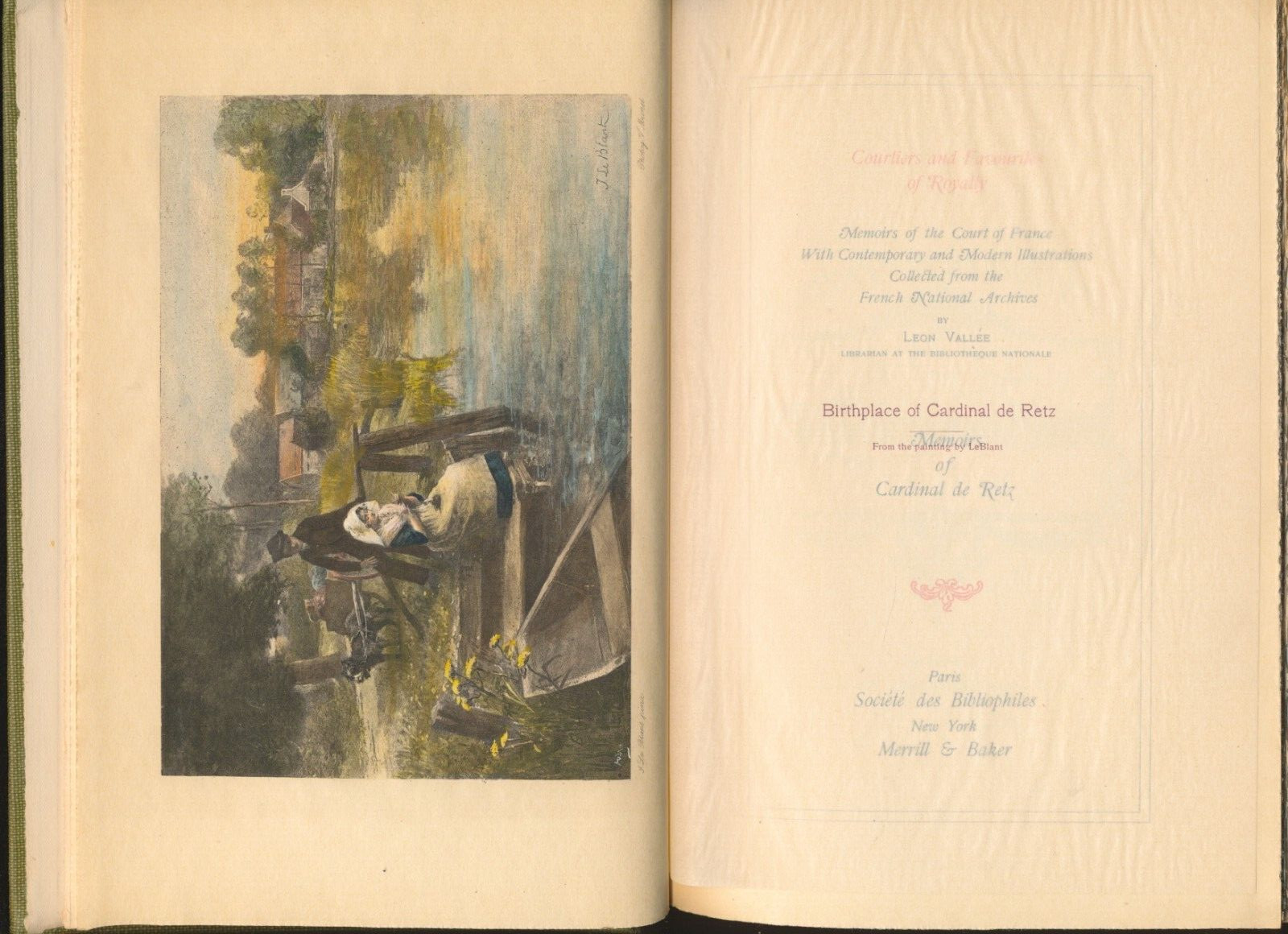 Courtiers and Favourites of Royalty Memoirs Of Cardinal de Retz by Leon Vallee