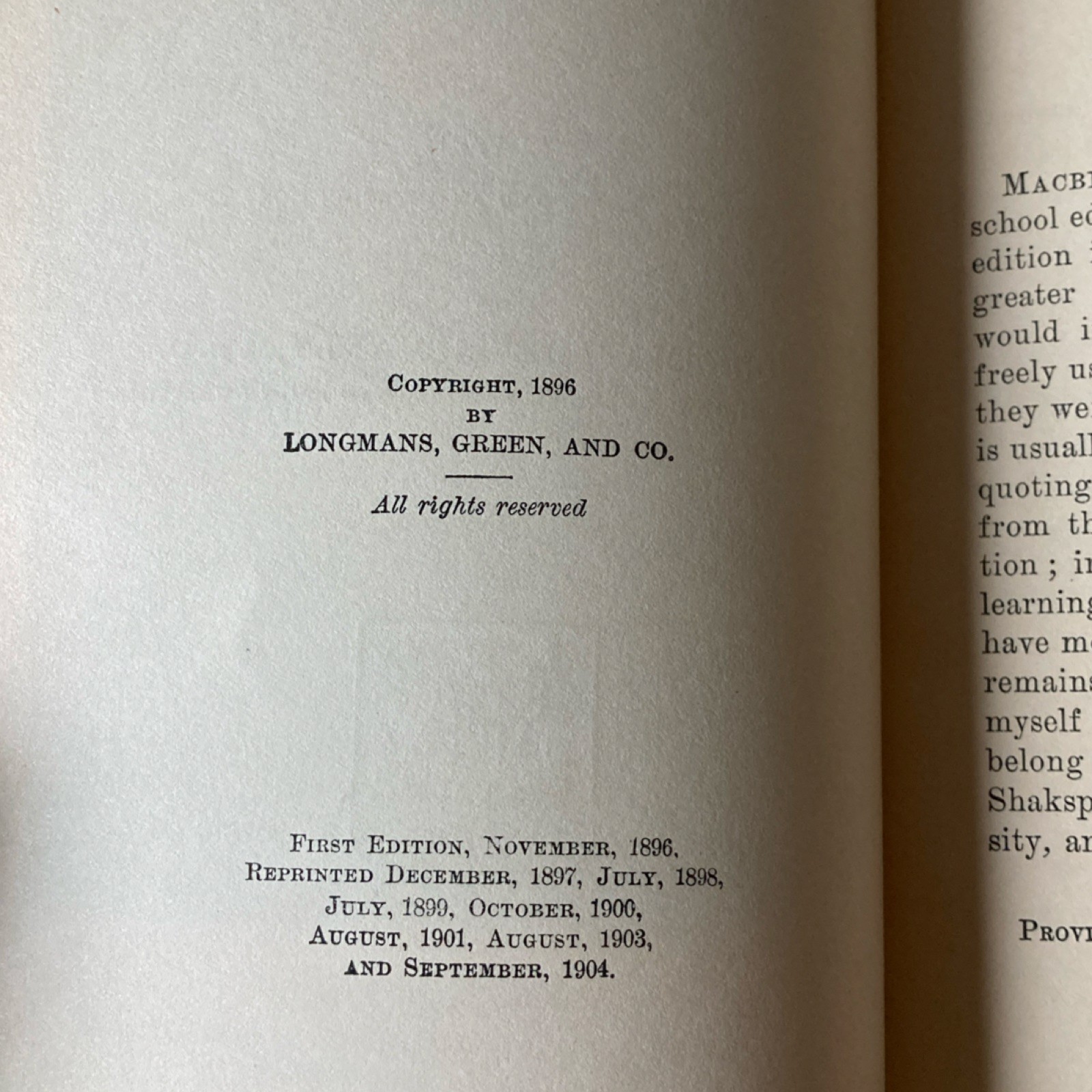William Shakespeare Macbeth Longmans Green 1904 Illustrated Hardcover Edition