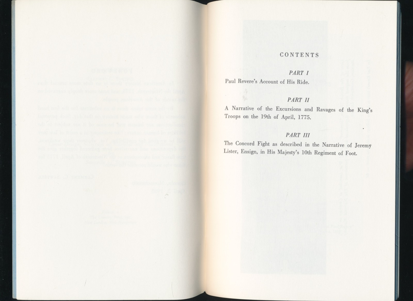 THE NINETEENTH OF APRIL 1775 A COLLECTION OF FIRST HAND ACCOUNTS BOOKLET 1968