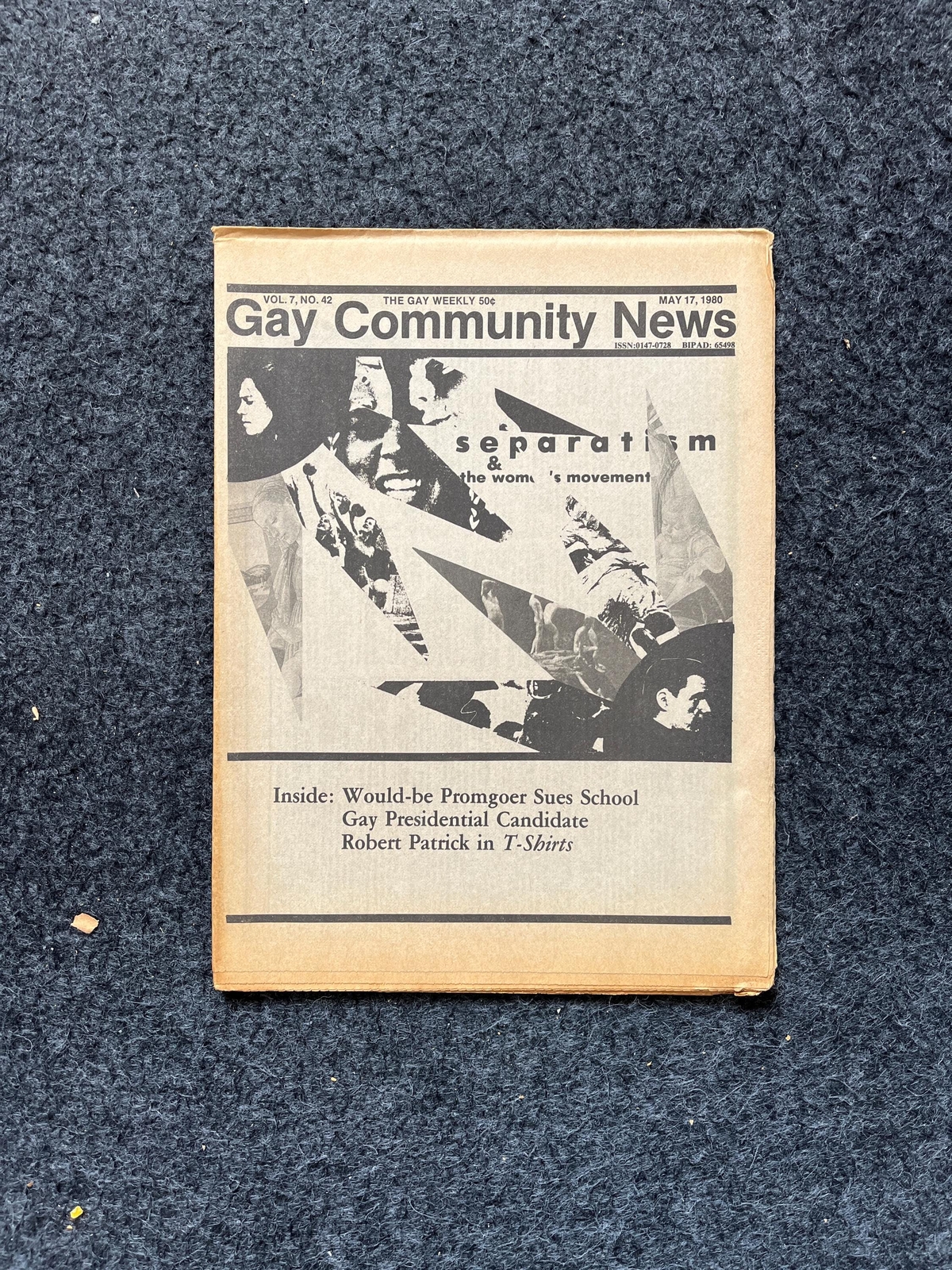 1980s LGBT Newspaper, LGBTQIA Memorabilia, Queer Gifts Artworks, Lesbian gift,