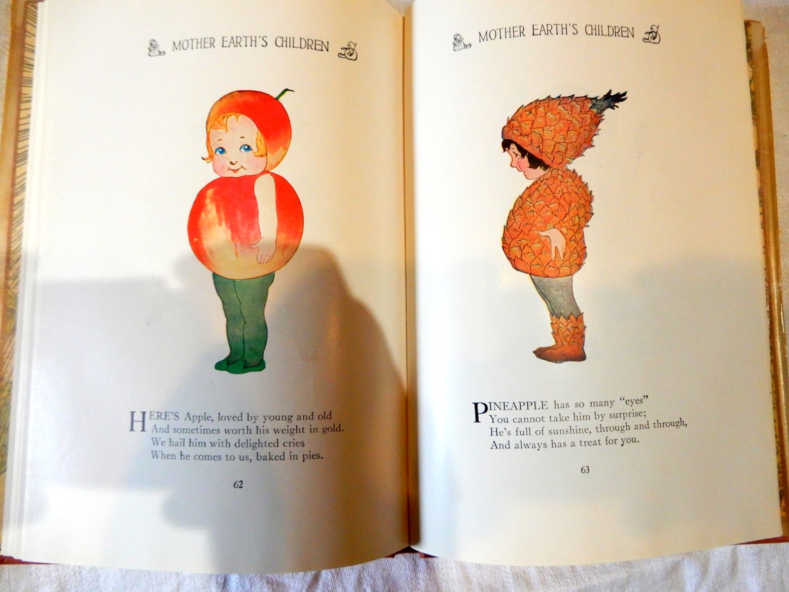 Mother Earth’s Children Frolics of the Fruits and Vegetables 1914 Book E. Gordon