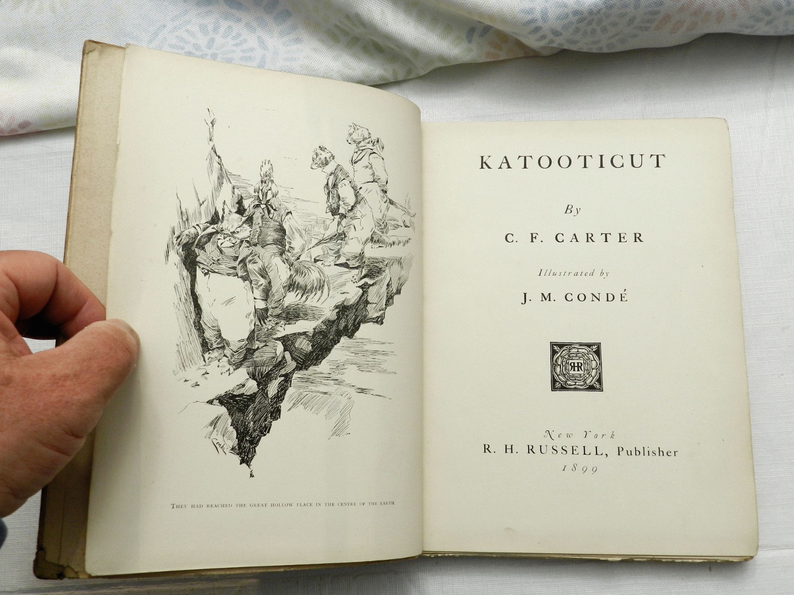 1899, Katooticut by C.F. Carter, HB ILLUS J.M. CONDE, 1st, ROOSTER TALE!