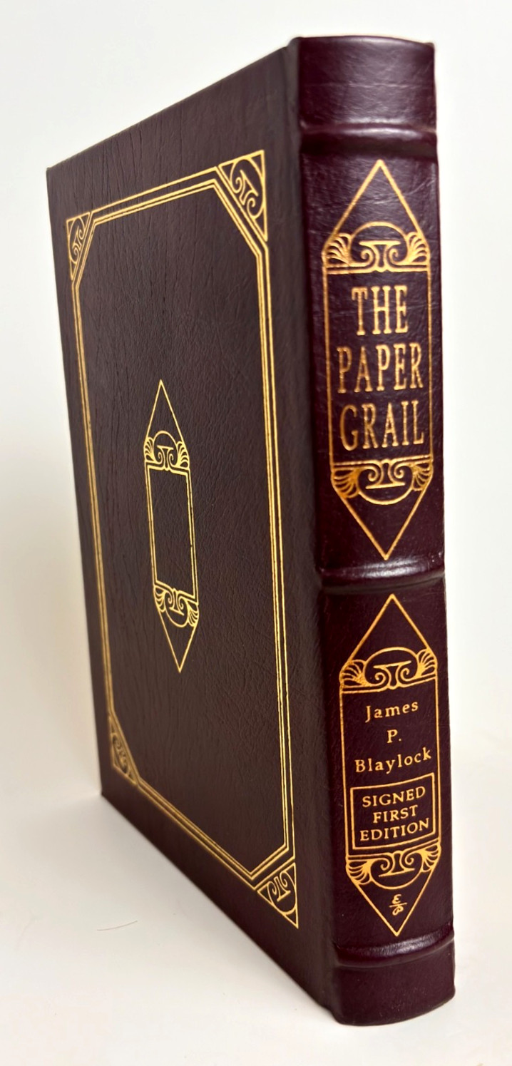 EASTON PRESS The Paper Grail by James P. Blaylock Urban Fantasy Leather SIGNED