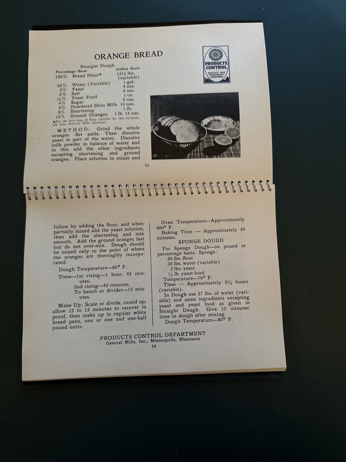 Specialty Breads and Specialty Bread Formulas by General Mills(1935-1936 Spiral