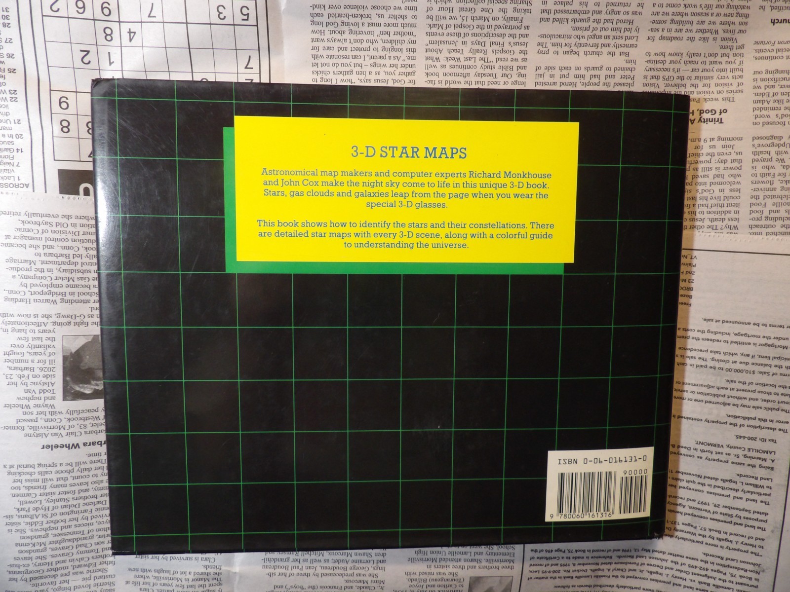 3-D Star Maps – Monkhouse – Cox – First Edition 1989 – NO GLASSES