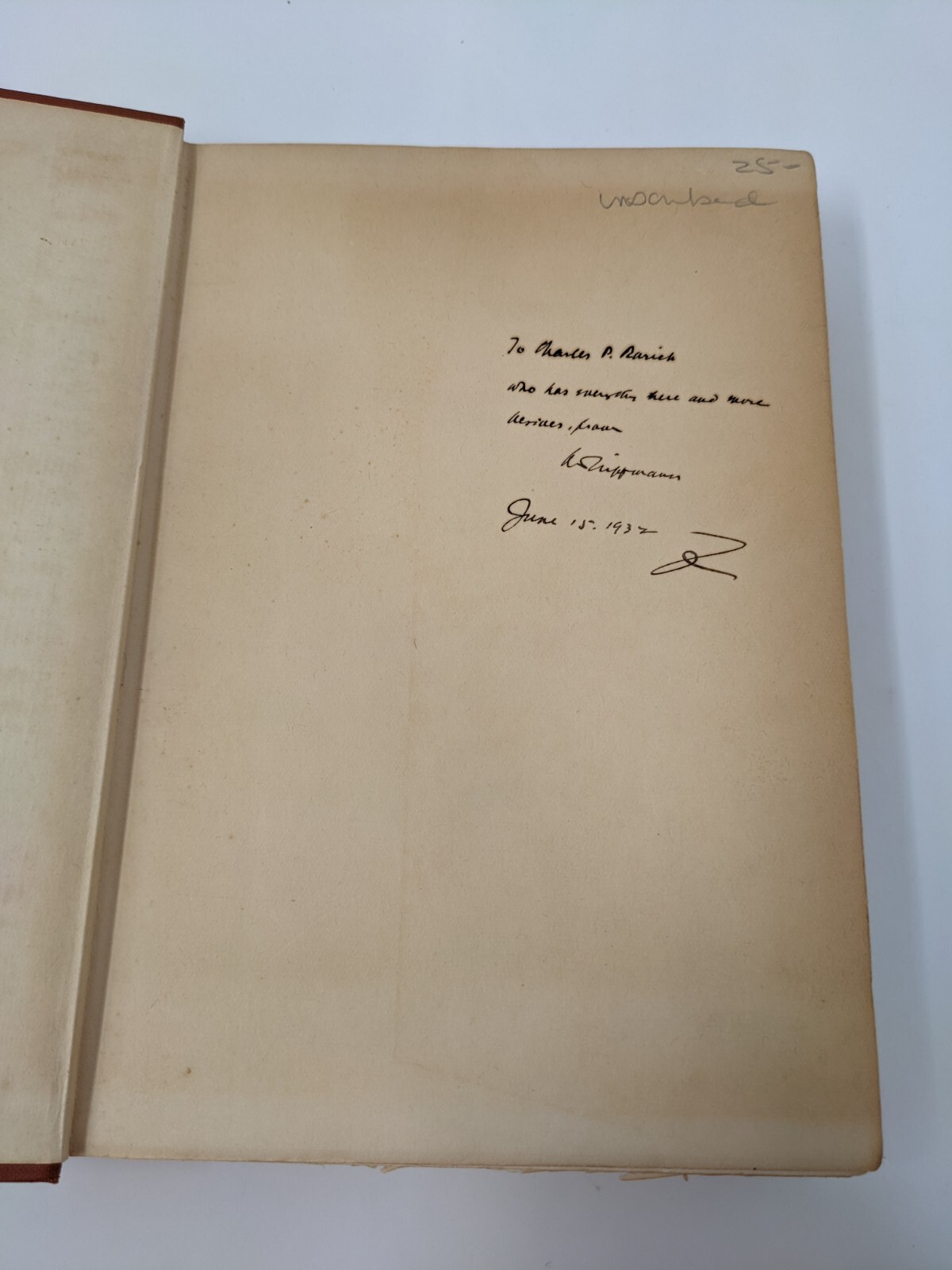 SIGNED Walter Lippmann’s Interpretations: 1931-1932 (HC, 1932) Rare Signature