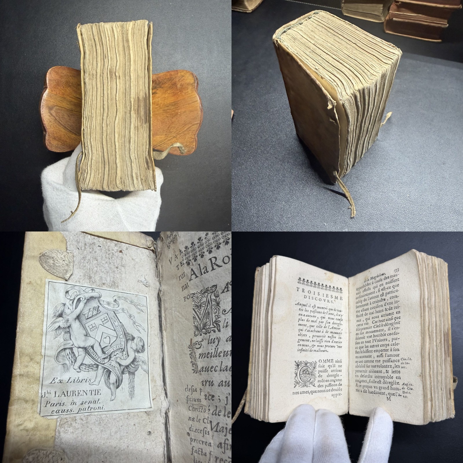 ?? 1625 Coeffeteau Magdeleine Penitence French Devotional Vellum Ex-Libris