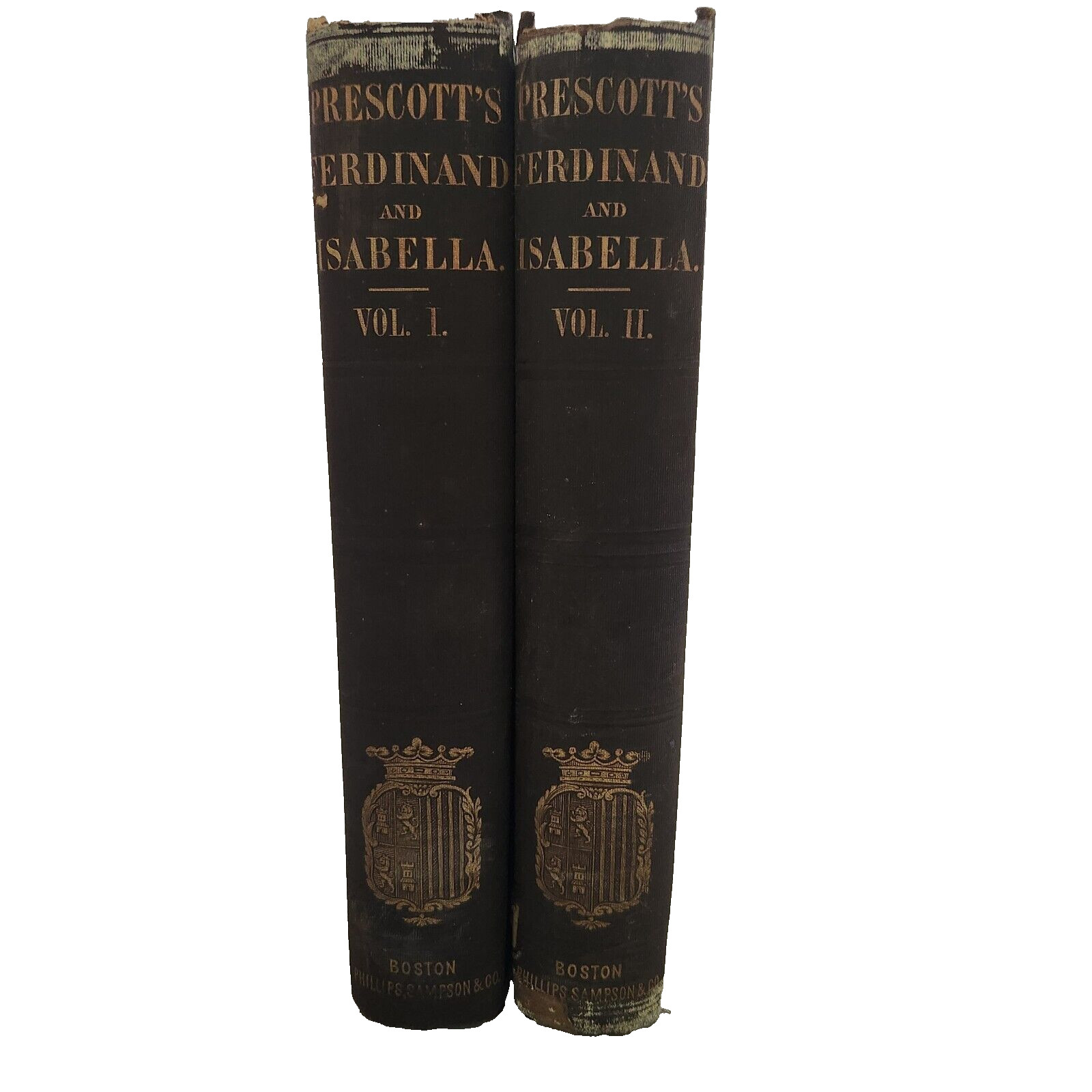 Ferdinand and Isabella the Catholic 1856 Reign William H. Prescott Vols 1 & 2