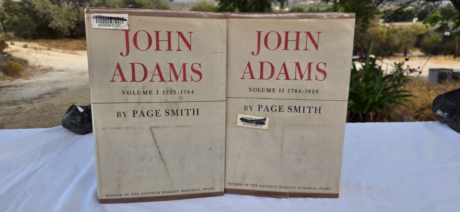 John Adams Volume I & II 1735-1826 First Edition 1962 Page Smith HCDJ Ex Lib