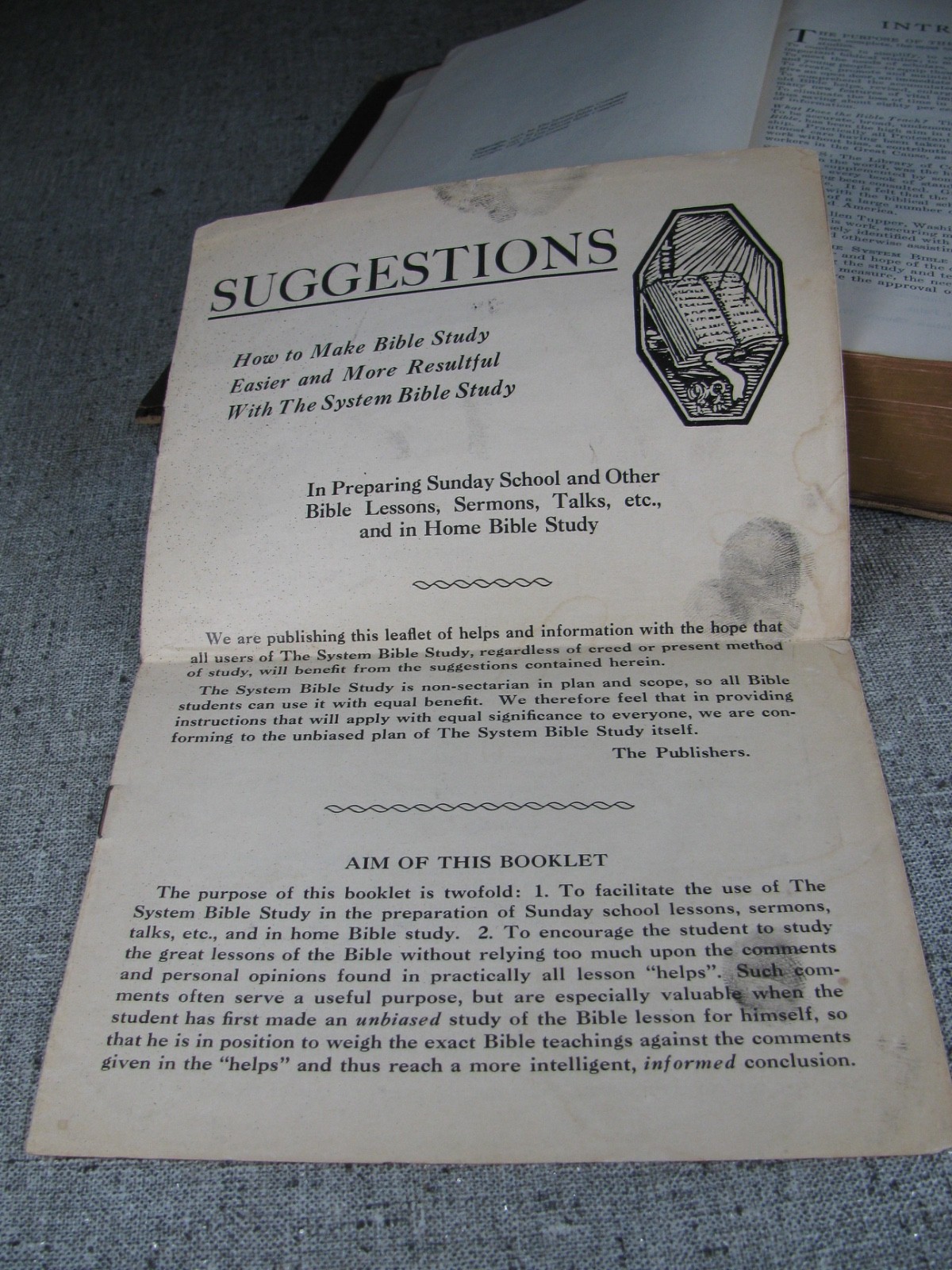 The System Bible Study Revised And Enlarged Leather Bound Study Bible 1933