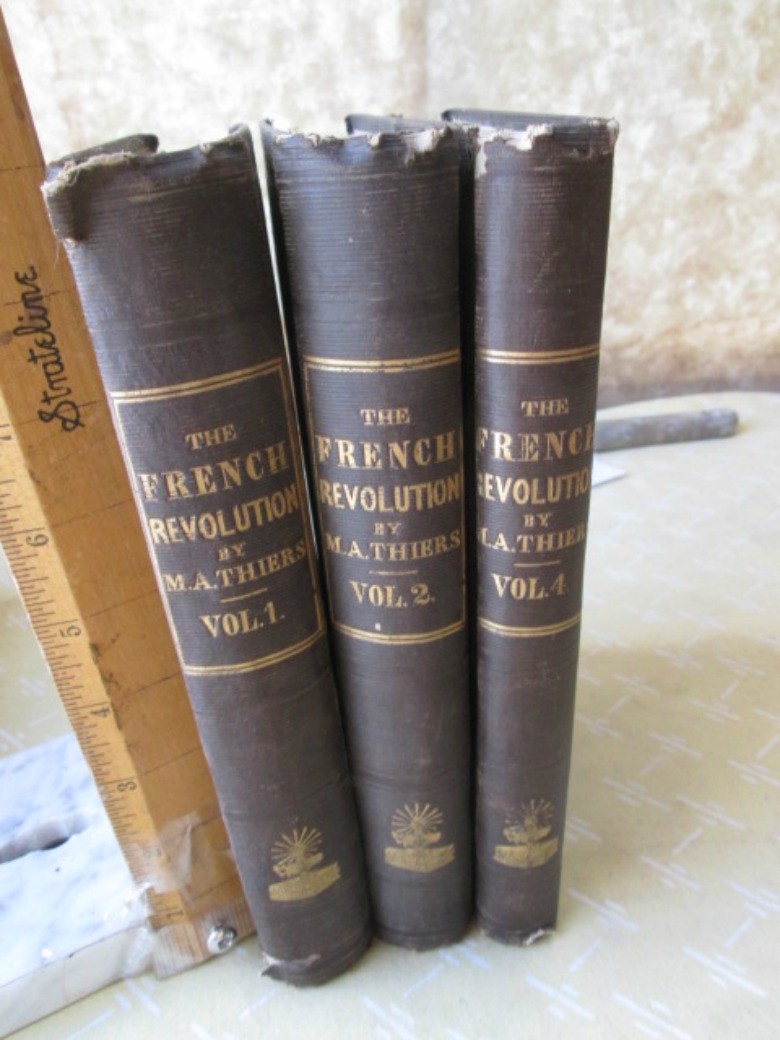 3 Vols.The FRENCH REVOLUTION,1844,M.A.THIERS, Illustrated, Vols.1,3,4