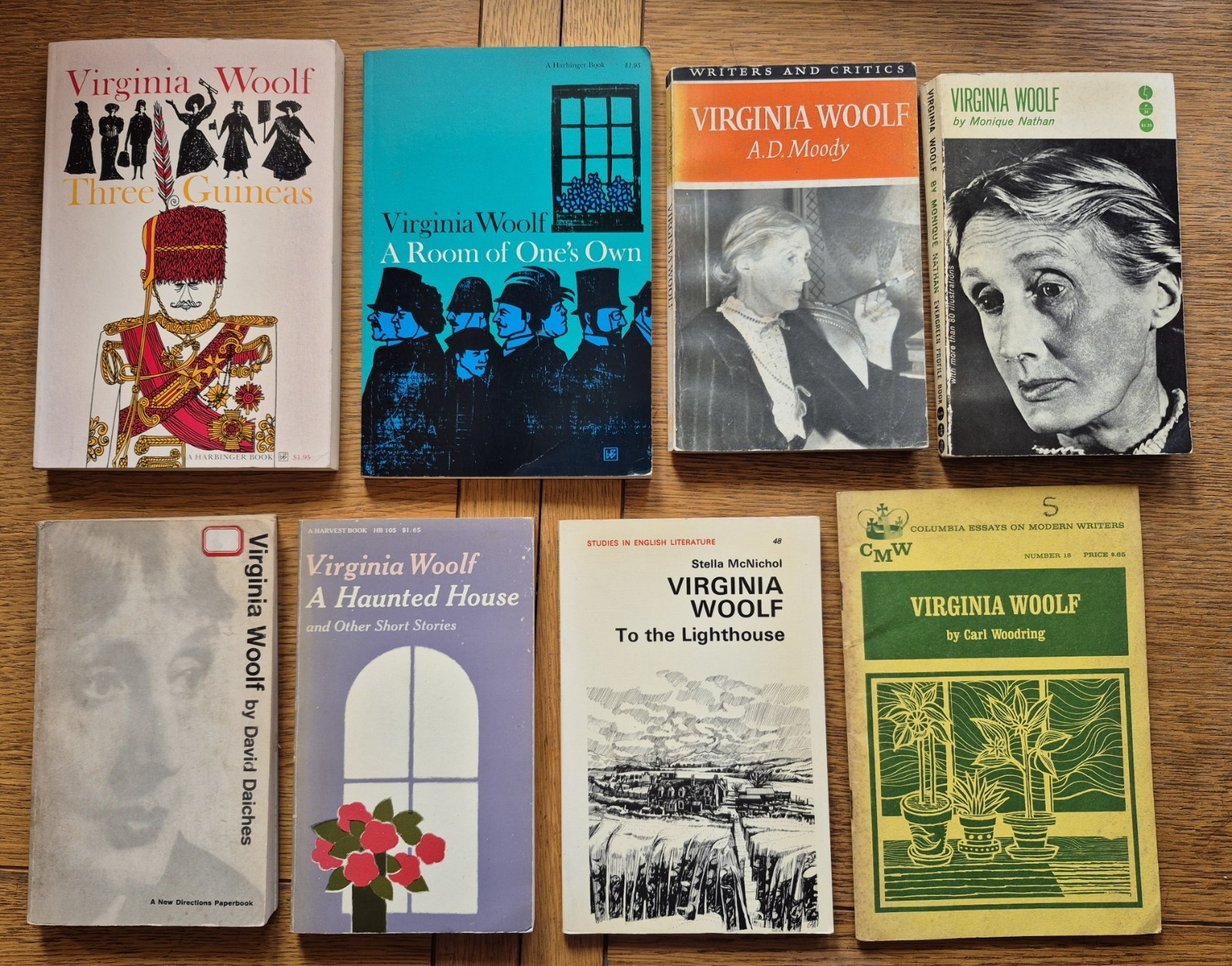 Virginia Woolf Collection – 8 x Vintage Paperbacks – Novels & Criticism