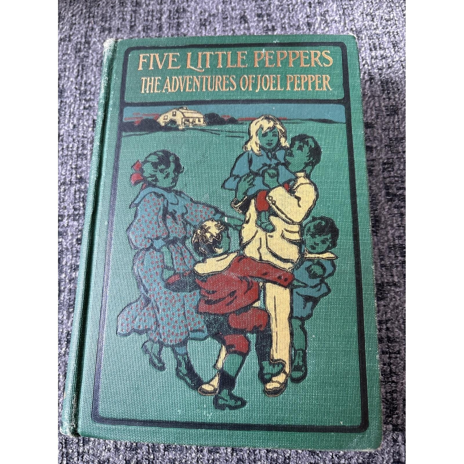 7 Vintage Five Little Peppers Books Margaret Sidney Green Hardcover Set 1909