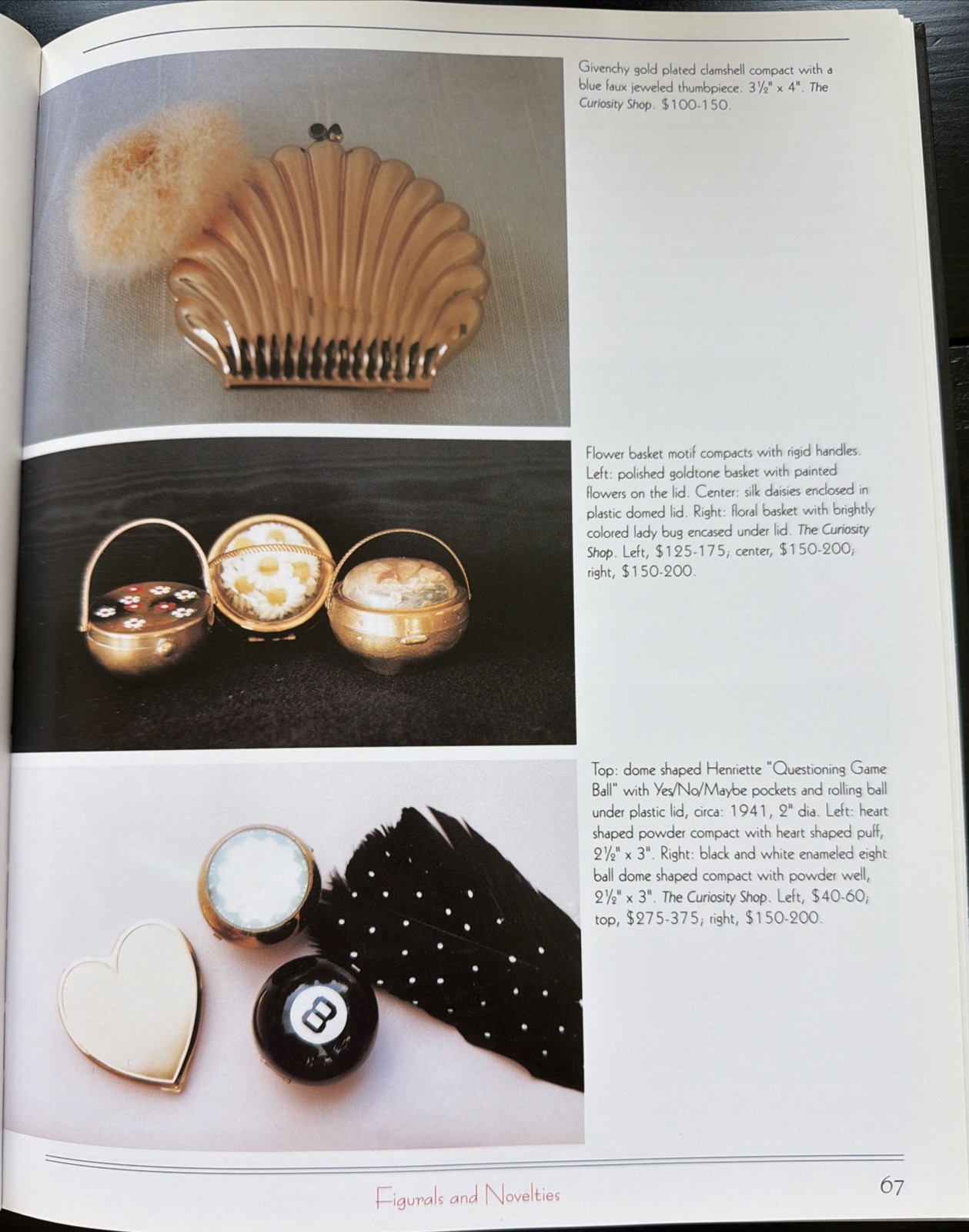 VINTAGE COMPACTS & BEAUTY ACCESSORIES WITH VALUES by Lynell Schwartz 1997 HB