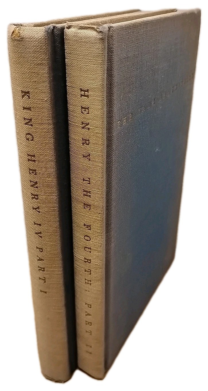 Yale Shakespeare : King Henry the Fourth – Parts 1 & 2 – 1956 – (2) Vintage HC