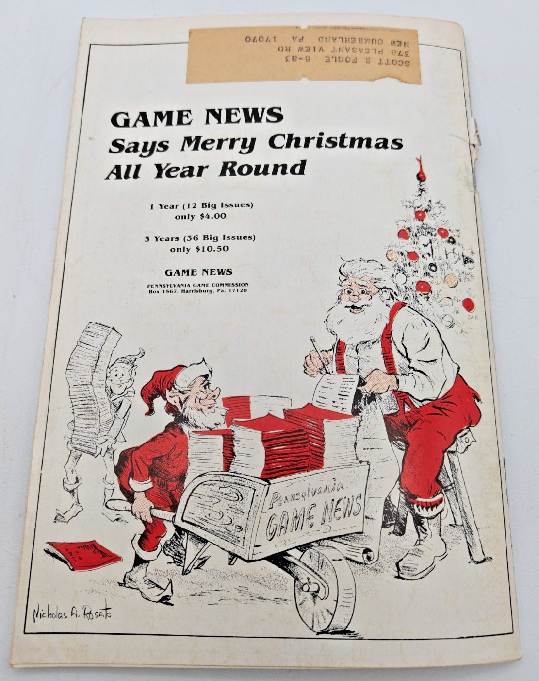 Vintage 1980 Pennsylvania Game News Magazine Harrisburg PA December 1980