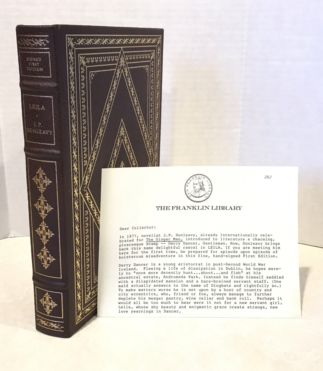 Leila J.P. Donleavy Signed First Edition Society Franklin Library 1983 Leather