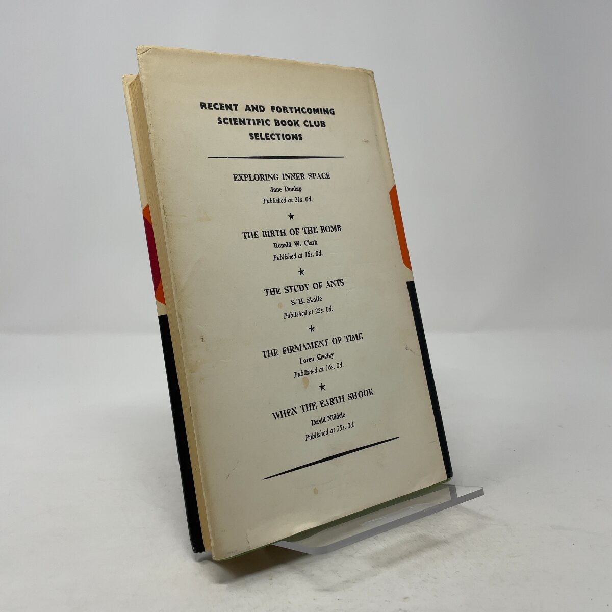 Recent Advances in Soviet Science by A. W. Haslett HC Book Club Very Good 1961