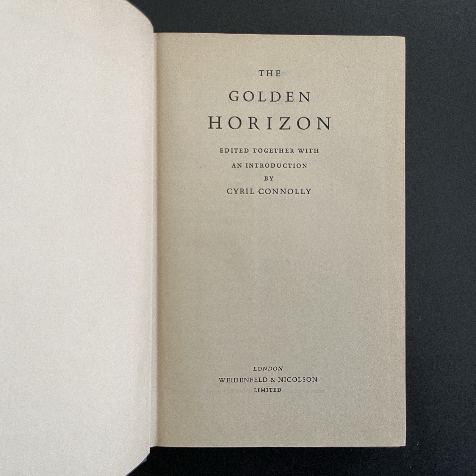 The Golden Horizon Cyril Connolly Magazine Anthology HC DJ 1953 Orwell Thomas