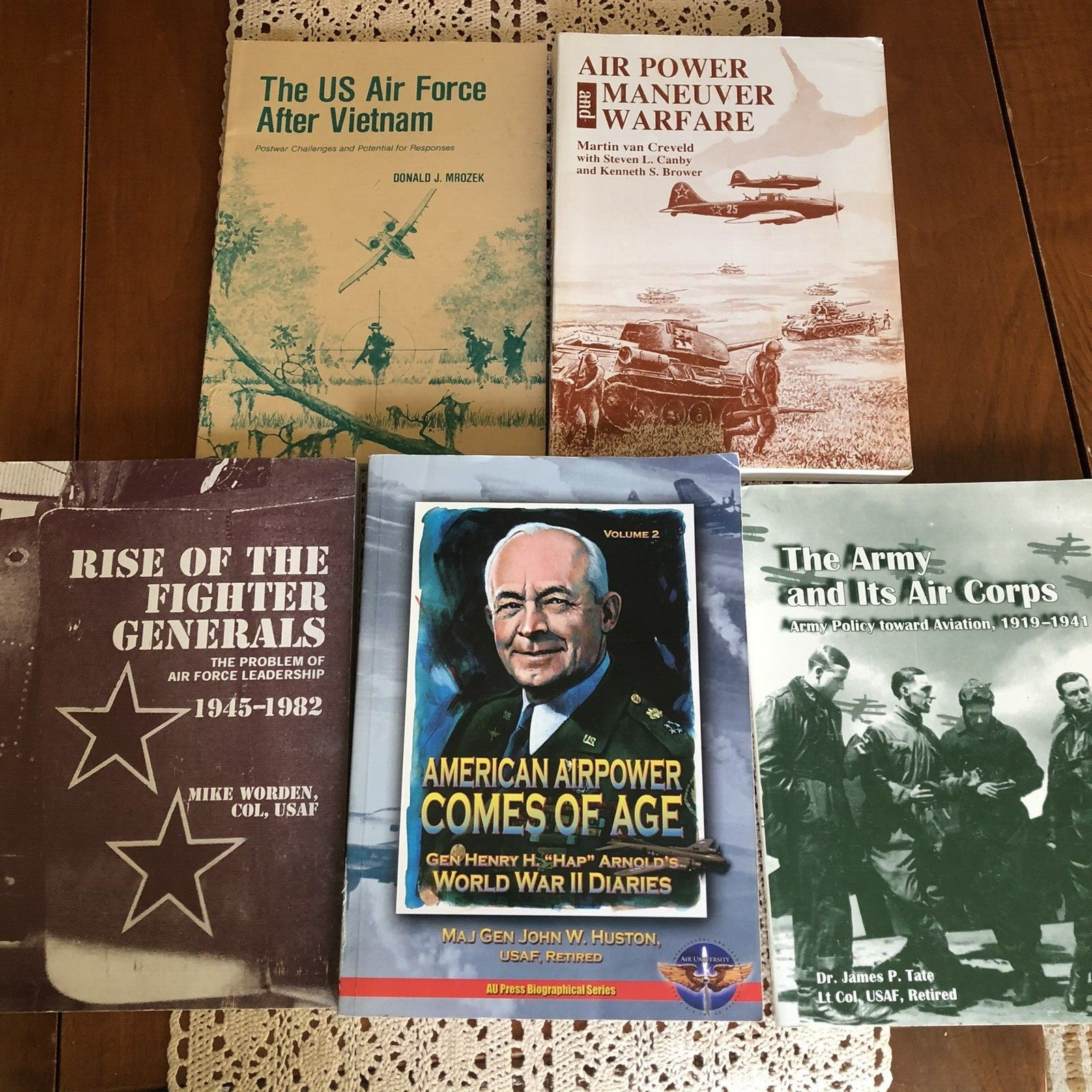 5 Rare US Air Force Books, Military Airpower Aviation WWII Vietnam, 1312 pages