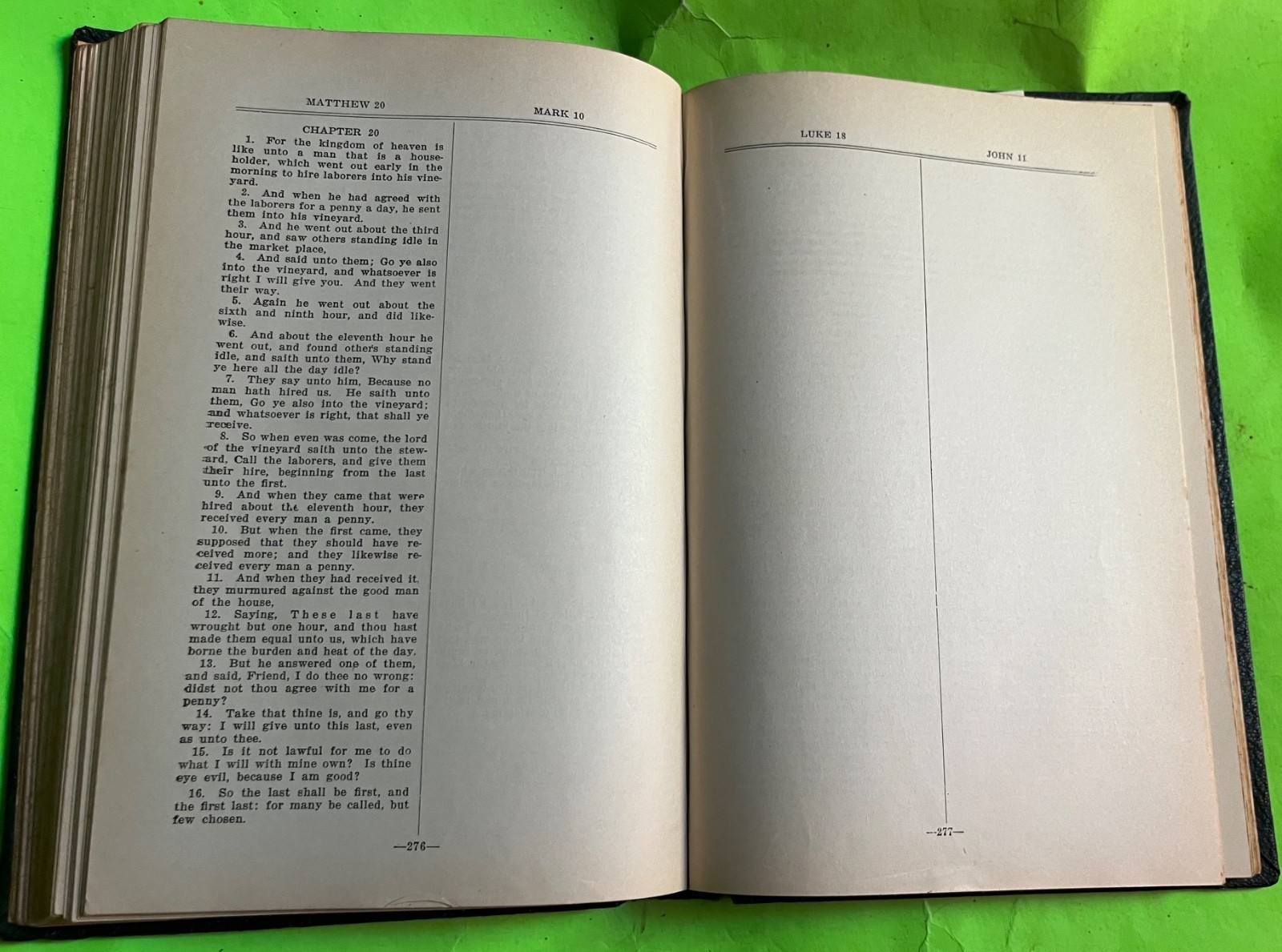 Vtg The Paralleled Gospels: A Simplified Harmony by G. E. Bell (HC 1935)