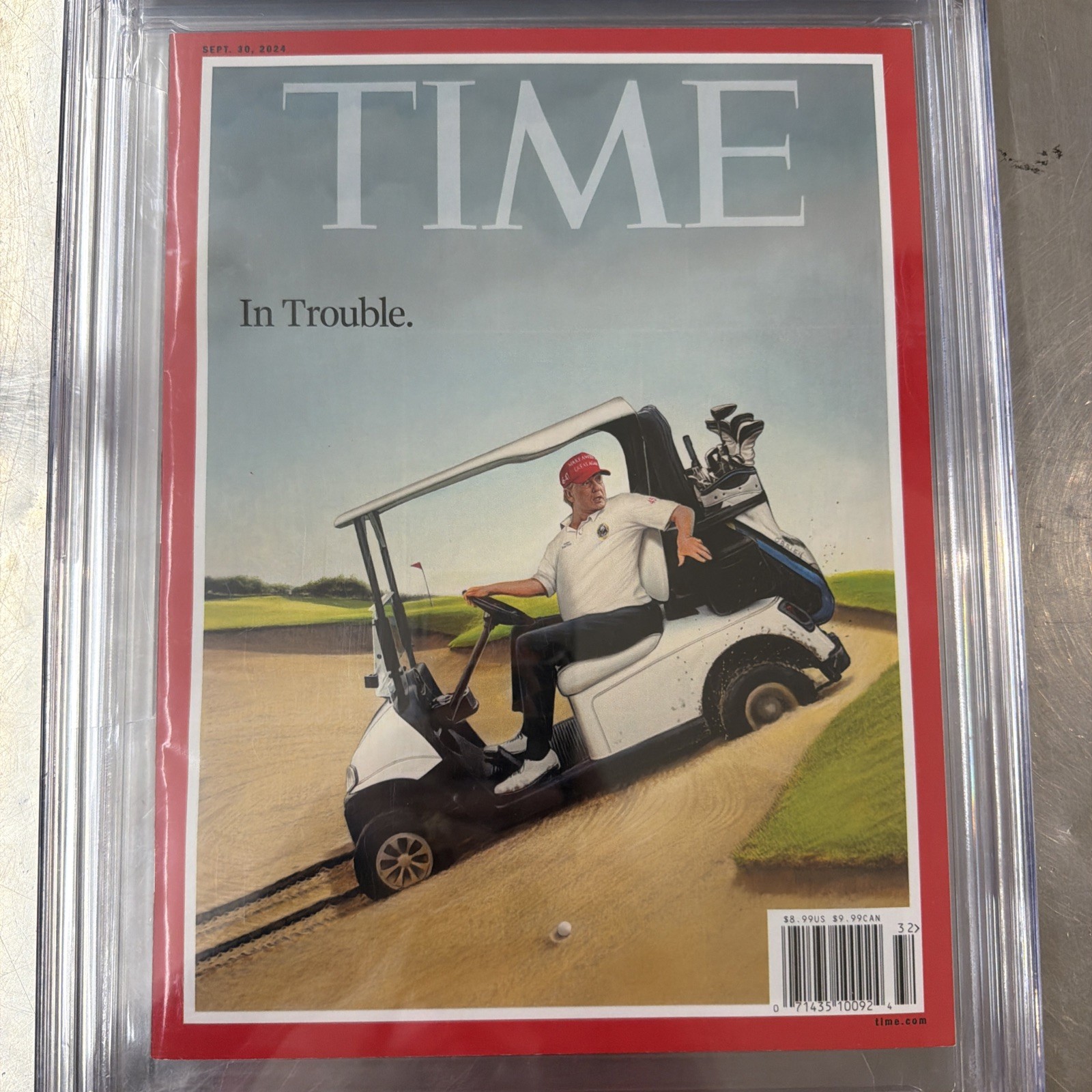 ?Time Magazine Donald Trump In Trouble – September 30 2024 CGC 9.2. RARE!!! ?